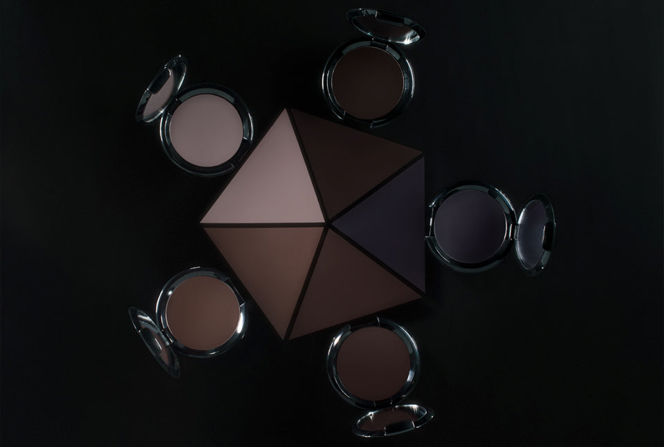 Five compacts and swatches of contour - Rituel de Fille
